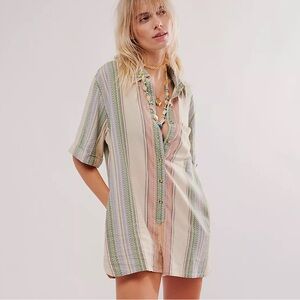Free People Multicolor Striped Romper